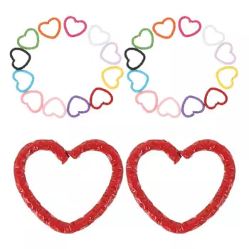 50 Pcs Hair Accessories Fashionable Metal Cuffs Girls Kids Braiding Jewelry Hair Styling Bun Makers Stage Performance Love