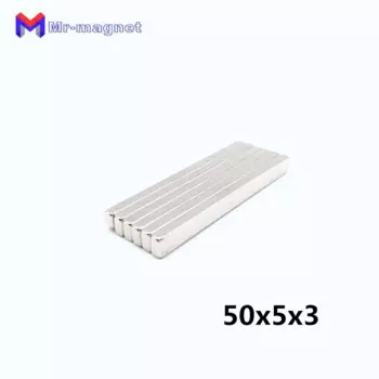 50 шт. 50x5x3 мм супер сильный неодимовый магнит 50 мм x 5 мм x 3 мм 50x5x3, магнит NdFeB 50*5*3 мм магниты 50*5*3