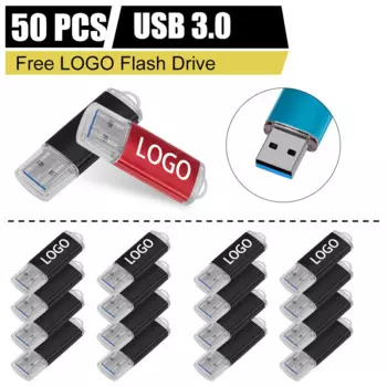 50 шт./лот, дешевый флэш-накопитель USB3.0, модный, 8 ГБ, 16 ГБ, 32 ГБ, 64 ГБ, серебристый металлический флэш-накопитель, флэш-накопитель, USB-накопитель, диск