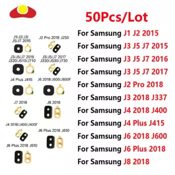 50 шт. объектив задней камеры для Samsung Galaxy J1J2 J3 J4 J5 J6 J7 J8 Pro Plus 2015 2016 2017 J510 J710 J330 J530 J730 J415