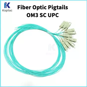 50 шт. Оптоволоконные коннекторы OM3 SC UPC, коннекторы SM OM3 0,9 мм, Длина 1,5 метра FTTH
