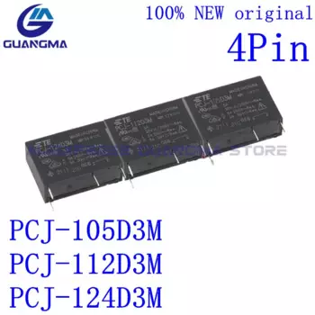 50 шт., реле мощности, PCJ 124D3M PCJ 105D3M DC5V 12V 24V 5A 250VAC 4Pin, сменный телефон ALDP112 HF46F 5В 12В 24В
