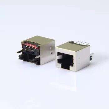 50 шт. сетевая розетка RJ45 180, вертикальная прямая вилка, ультратонкая, без светового экранирования