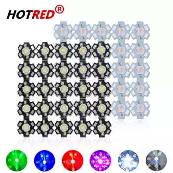 50 шт. светодиодные чипы HotRed 1W 3W для выращивания