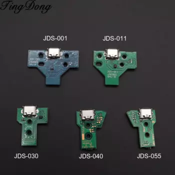 50 шт., USB-разъём для зарядки контроллера PS4, JDS 055 040 030 011 001, печатная плата, 12 контактов, 14 контактов