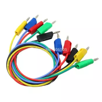 50 см 14AWG супер гибкий силиконовый кабель для высокотокового источника питания нагрузочный тестер с 4 мм разъемом типа «банан» поддержка наложения 10 шт