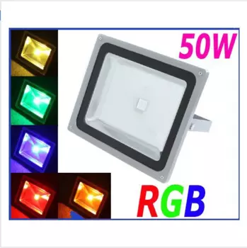 50 Вт Холодный белый Теплый белый RGB пульт дистанционного управления Светодиодный прожектор Наружное освещение