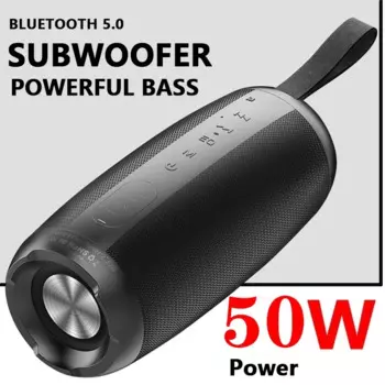 50 Вт высокая мощность Bluetooth-динамик водонепроницаемый портативный звуковой ящик колонка для ПК компьютерные колонки сабвуфер бум-бокс музыкальный центр TF