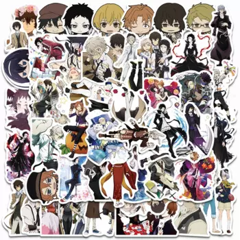 50PCS Anime Wenhao Wild Dog Stickers Cartoon TV Show Decals For Skateboard Laptop Water Cup Refrigerator DIY Waterproof Stickers