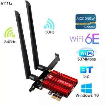 5374 МБ WiFi 6 PCIE Беспроводной Wi-Fi адаптер Bluetooth 5,2 Intel AX210 трехдиапазонный 2,4G/5G/6 ГГц PCI Express 802.11AX Wi-Fi сетевая карта