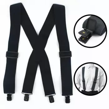 5*120cm Fashion Adults Men's Suspenders X-type 4 Clips Braces Wide Adjust Elastic Strap Harness Man Male Jockstrap for Pants