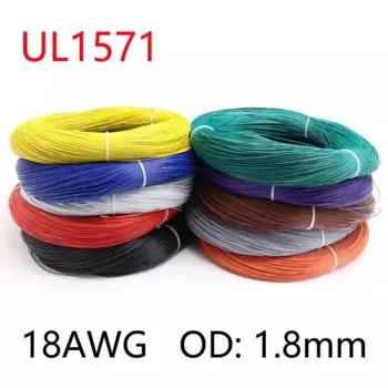 5 ~ 200 м UL1571 18AWG ПВХ электронный провод OD 1,8 мм гибкий кабель изолированный луженый медный экологический светодиодный шнур DIY