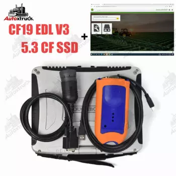 5,3 сервисный Инструмент CF EDL V2, сервисный Инструмент EDL V2 для сельского хозяйства, трактора, строительный диагностический инструмент CF19, ноутбук