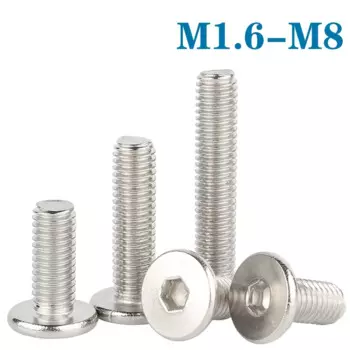 5-50 шт., Шестигранная головка из нержавеющей стали, M1.6, M2, M2.5, M3, M4, M5, M6, M8, 304