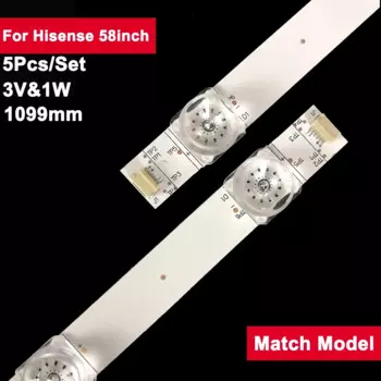 5 компл. 58 дюймов 1099 мм светодиодная лента для подсветки Hisense 10led 58R6E H58AE6100 H58A6100 H58AE6000 58Q7330U 58Q620U 58Q7370U HD580S1U91