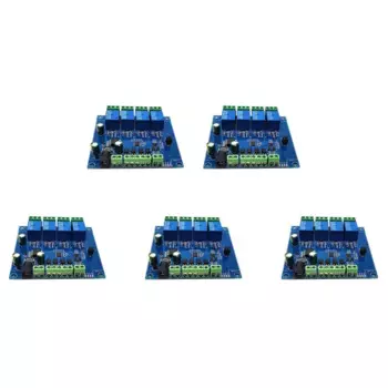 5-кратный четырехсторонний релейный модуль Modbus RTU 7-24 В, релейный модуль коммутатора RS485/TTL, вход и выход с защитой от обратного хода