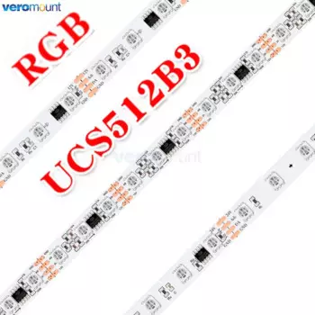 5 м 12 в 24 В постоянного тока DMX512 Пиксельная СВЕТОДИОДНАЯ лента SMD 5050 RGB полноцветная UCS512B3 внешняя IC прерывательная точка непрерывность 60/72 СВЕТОДИОДА/м 10 мм печатная плата