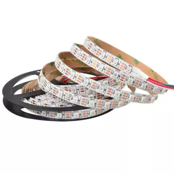 5 м 60 светодисветодиодный Дов s/M SK6812 модифицируемая RGB Светодиодная лента 5050 SMD гибкая лента пиксельное освещение 5 В лампа, белая печатная плата, не водонепроницаемый IP20