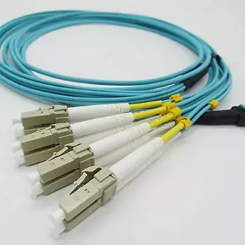 5-метровый женский оптический кабель MPO/MTP-LC OM4 8 жил 8 ядер LC 10G, многорежимный волоконно-оптический кабель для QSFP + SR модуль AQUA 50/125um
