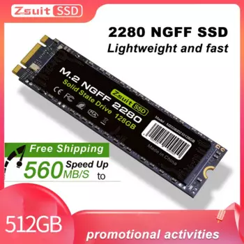 5 шт./1 шт. M.2 SATA SSD 512 ГБ твердотельный накопитель 2280 мм NGFF SATA3 жесткий диск NGFF 2280 внутренний жесткий диск HDD для настольного ноутбука