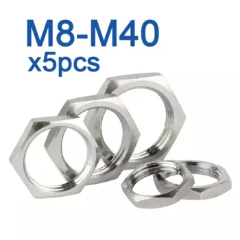 5 шт./лот Гайки шестигранные из нержавейки AZKD M8-M40