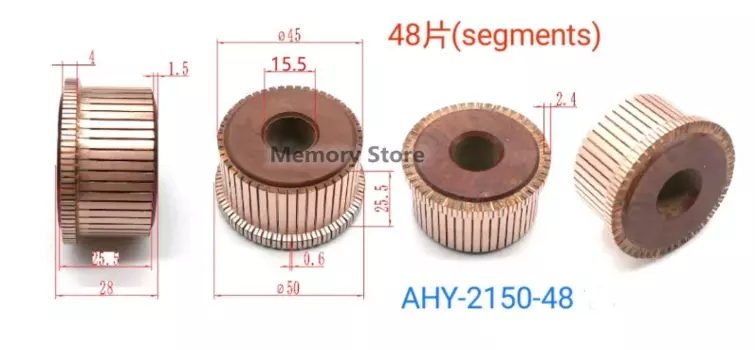 5 шт., медные прутки переменного тока 45x15,5x25(28) мм 48P, коллектор электродвигателя