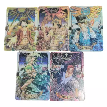5 шт./набор, самодельные игрушки Yu-Gi-Oh! Цветная флеш-карта Luffy Ace Shanks Sabo Zoro, Подарочные игрушки, игры, аниме коллекционные карты