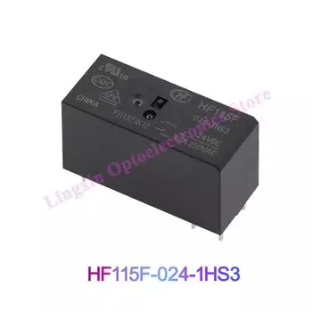 5 шт./партия, реле JQX HF115F-005 012 024-1HS3, 6 контактов, 16 А, 100% В переменного тока