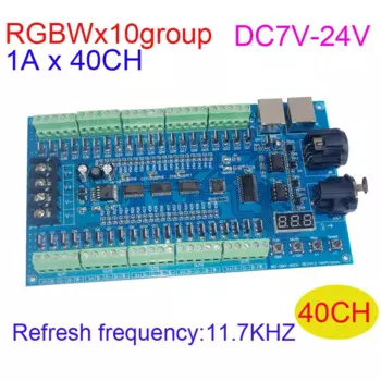 5 В 12 В 24 В 36 В DMX512 декодер 18CH/24CH/27CH/36CH/40CH DMX RGB RGBW светодиодный контроллер для светодиодной ленты, лампы, модуля