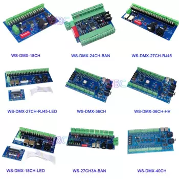 5 В 24 В 36 В 12 В RGB RGBW Светодиодная лента DMX512 Декодер 18CH/24CH/27CH/36CH/40CH DMX RGB RGBW Светодиодный контроллер для светодиодной лампы, модуля