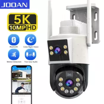5K Full PTZ WIFI камера безопасности, двойной объектив, двойная беспроводная камера LP 2,4 ГГц, видеонаблюдение