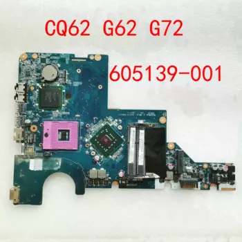 605139-001 материнская плата для ноутбука HP CQ62 G72 CQ62 G62 G72 DA0AX3MB6C2 DDR3 GL40 б/у