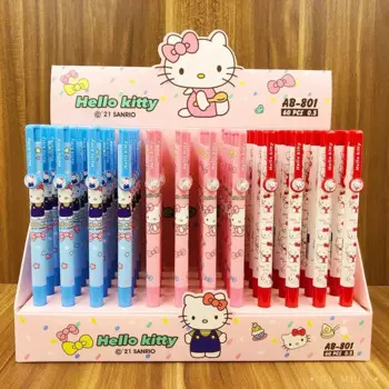 60pcs/ лот Kawaii Sanrio пресс шариковая ручка милая киска шариковые ручки школьные канцелярские принадлежности