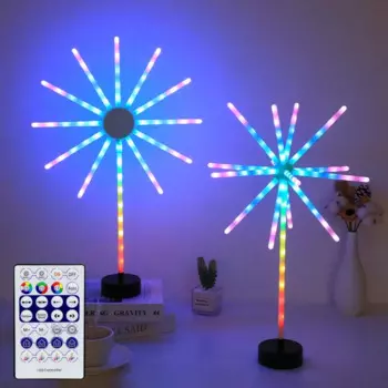 64/79LED умные светодиодные лампы, настольная лампа в виде фейерверка, приложение и дистанционное управление, RGB-подсветка, для фотографий, подарков на Хэллоуин, Рождество, Декор