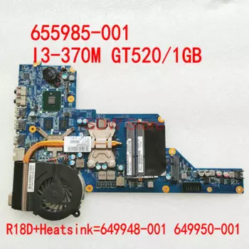 655985-001 для HP G4 G6 материнская плата с радиатором для 649950-001 649948-001 R23 DA0R23MB6D0 655990-001 DAR18DMB6D1 R18D