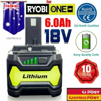 6,0 Ач для RYOBI P108 18 В One + Plus аккумулятор большой емкости 18 В литий-ионный DP