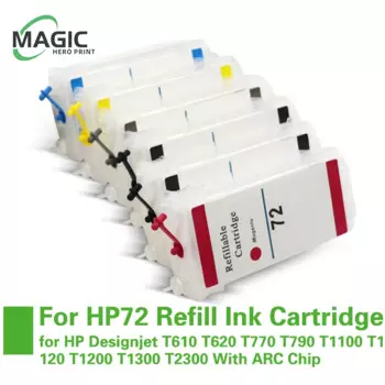 6 цветов для HP 72, сменный картридж для HP 72 для HP Designjet T610 T620 T770 T790 T1100 T1120 T1200 T1300 T2300 с чипом ARC