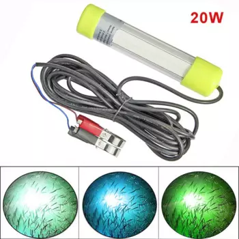 6 м кабель COB 12V синий зеленый белый 8W 20W Светодиодный ложка Minnow рыболовные приманки Fly рыболовные огни-приманка