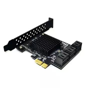 6-портовая карта расширения PCIE PCIE для контроллера 3, SSD-карта 6 Гбит/с для ПК
