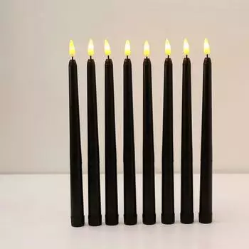 6 шт. черные мерцающие LED свечи ZSNYLY