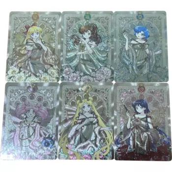 6 шт./Набор Diy самодельные Аниме Девушки Tsukino Usagi Aino Minako флэш-карты Kawaii подарок игрушки Аниме игровая коллекция карт