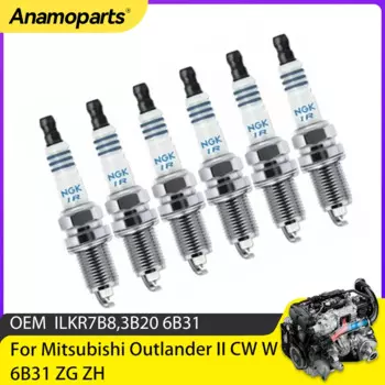 6 шт. x иридиевые свечи зажигания 1989 ILKR7B8 для Mitsubishi Outlander II CW W 6B31 ZG ZH