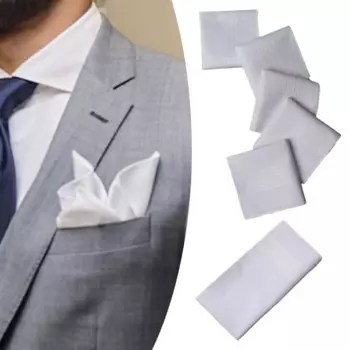 6x мужской носовой платок Hankies Hanky Карманный квадрат для костюма джентльменов