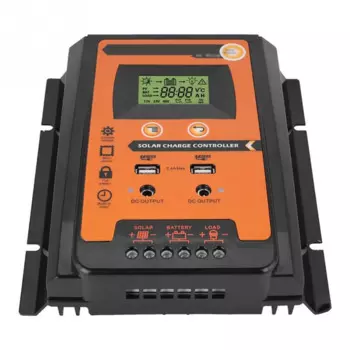 70A 12V 24V Контроллер заряда солнечной панели, регулятор батареи, двойной USB с ЖК-дисплеем