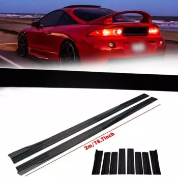 78,7 "глянцевая черная боковая юбка, удлинитель для губ для Mitsubishi Eclipse, США