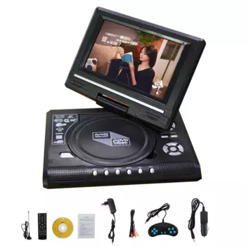 7,8 дюймовый ТВ домашний автомобильный DVD-плеер 16:9 широкоформатный портативный 800 мАч VCD CD MP3 HD медиаплеер USB SD карты RCA кабель для игр