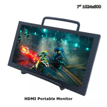 7-дюймовый недорогой маленький размер 1024x60 0 портативный HDMI монитор для PS3/PS4/SWITCH/XBOX/Raspberry Pi/компьютера с двумя динамиками