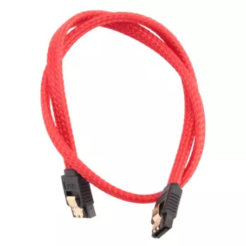 7-контактный кабель для передачи данных SATA 3,0 III SATA3, 50 см, 6 Гб/с, кабели SSD, кабель для жесткого диска, шнур для передачи данных с нейлоновым покрытием, премиум-версия (красный)