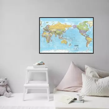 84*59 см 2012 карта мира с политическим распределением холст печать подробная карта мира картины Декор для дома школы офиса