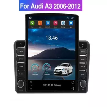 8 + 128G Android13 Carplay Auto 5GLTE Автомобильный радиоприемник Стереоприемник для Audi A3 8P S3 2003-2012 RS3 Тип Tesla Мультимедийный плеер
